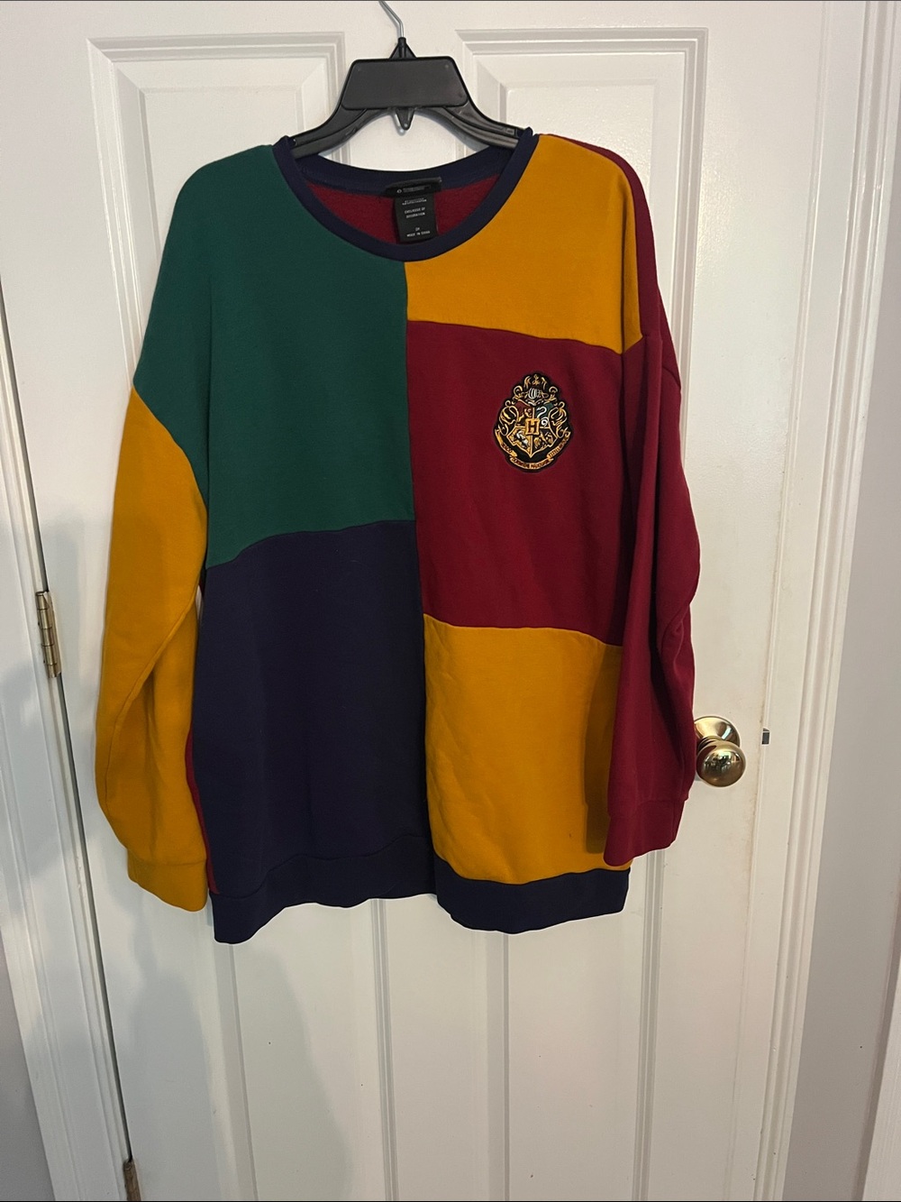 Colorblock Harry Potter Hogwarts Crewneck Sweatshirt